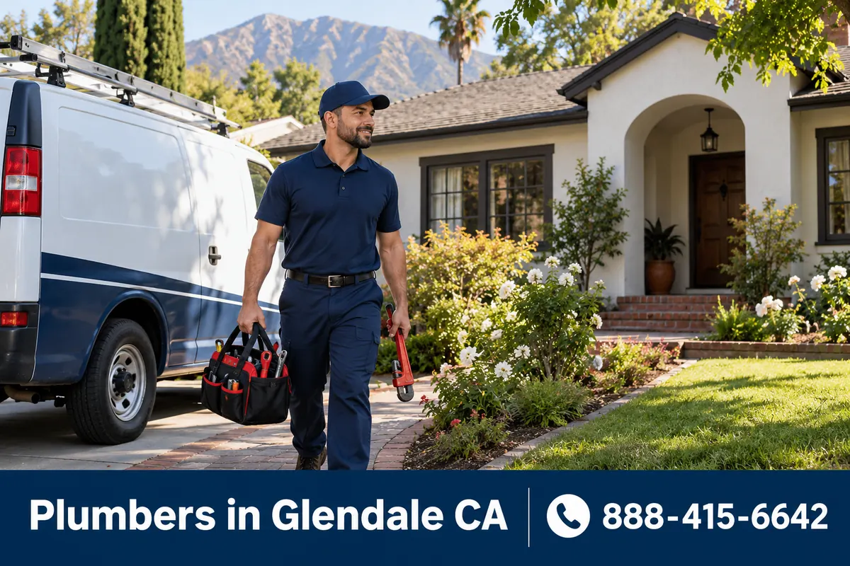Licensed plumber arriving at a home in Altadena, CA