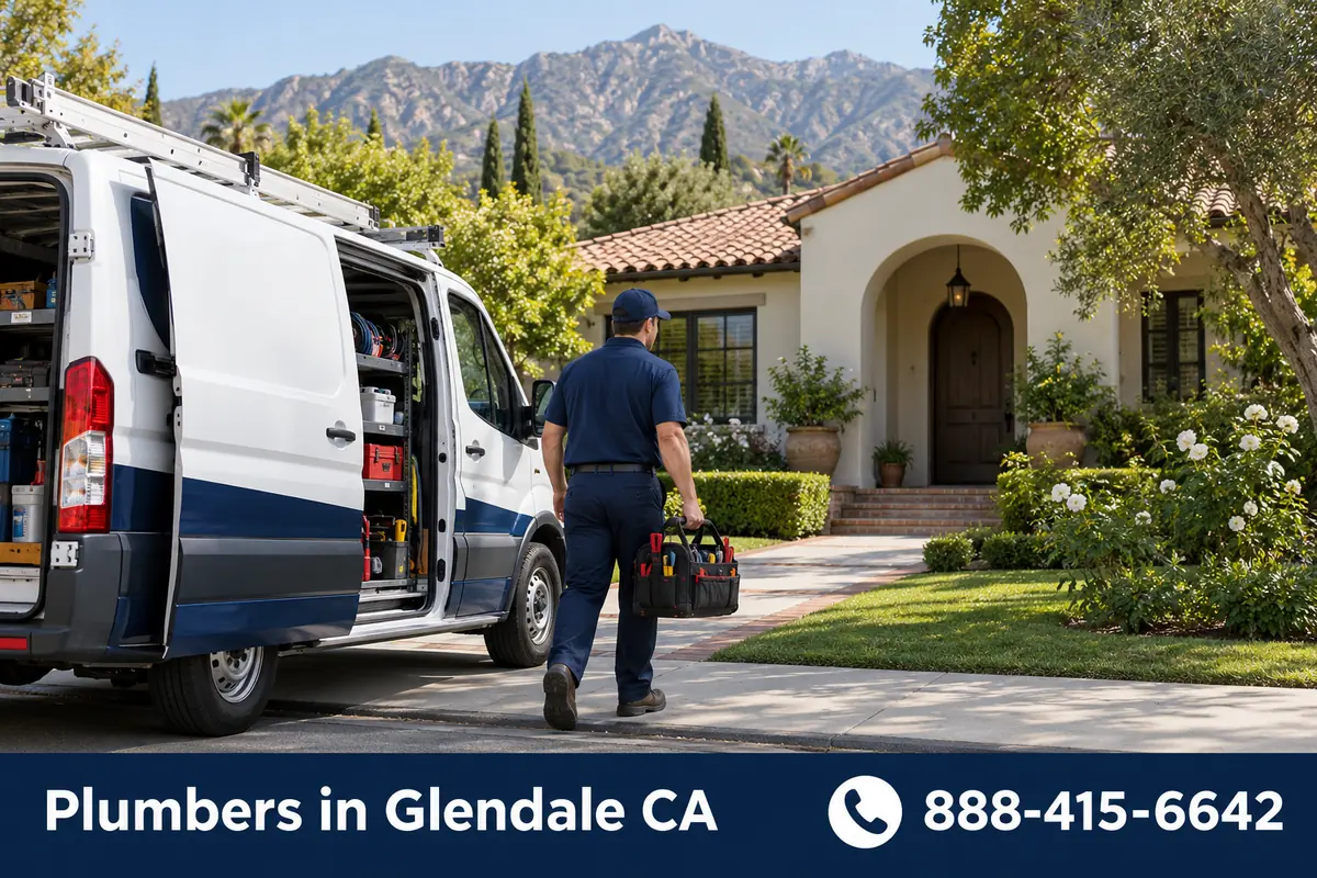 Licensed plumber arriving at a home in Arcadia, CA