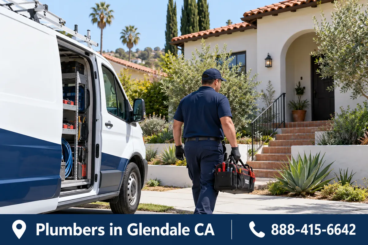 Licensed plumber arriving at a home in Eagle Rock, CA