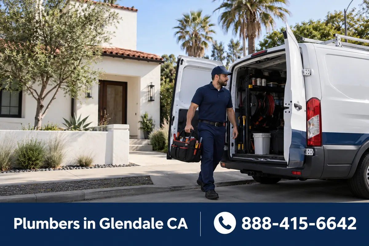 Licensed plumber arriving at a home in North Hollywood, CA