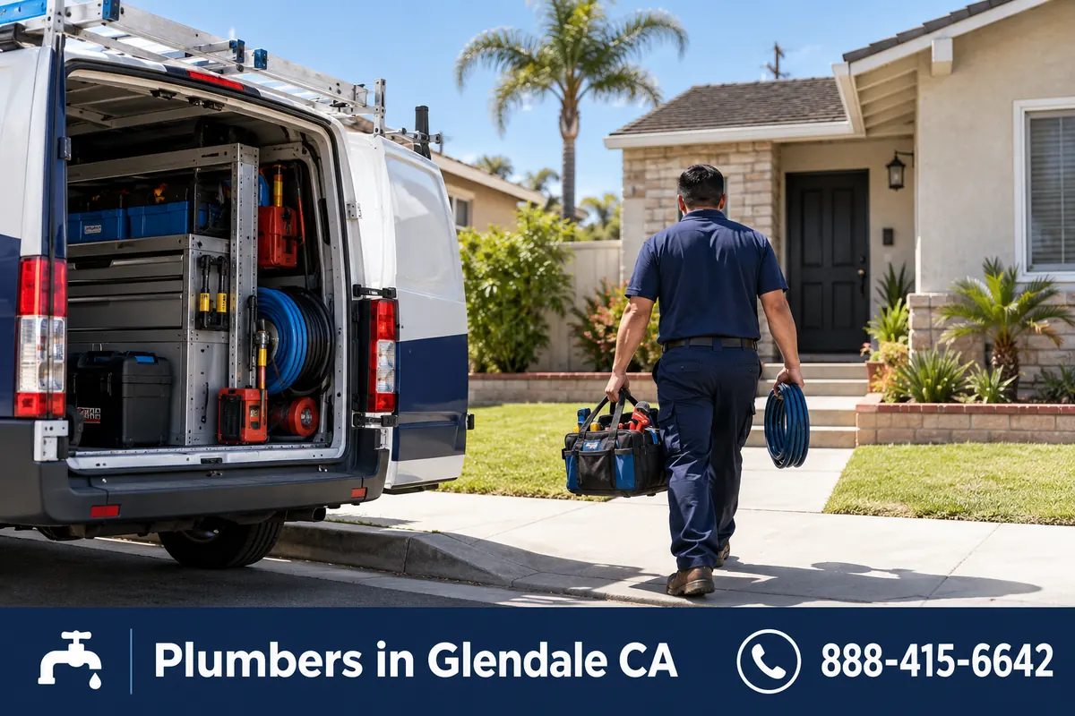 Licensed plumber arriving at a home in Norwalk, CA