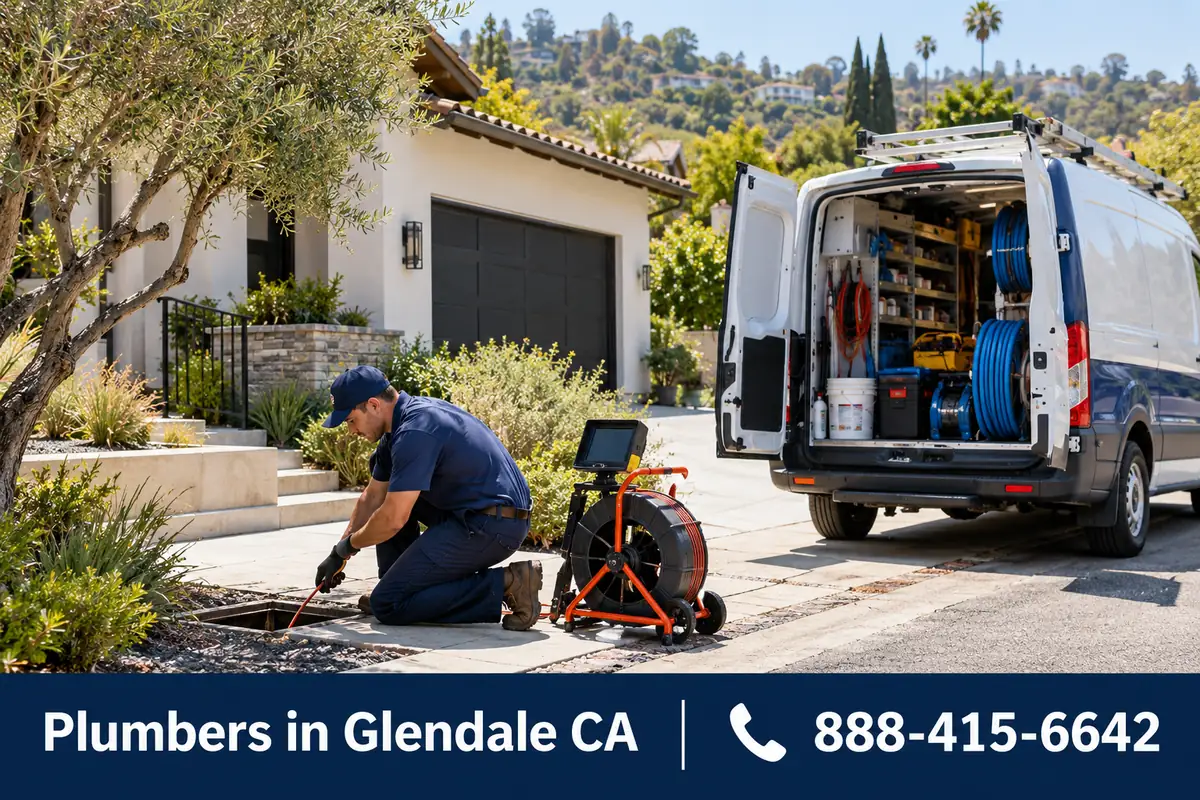 Licensed plumber arriving at a home in Sherman Oaks, CA