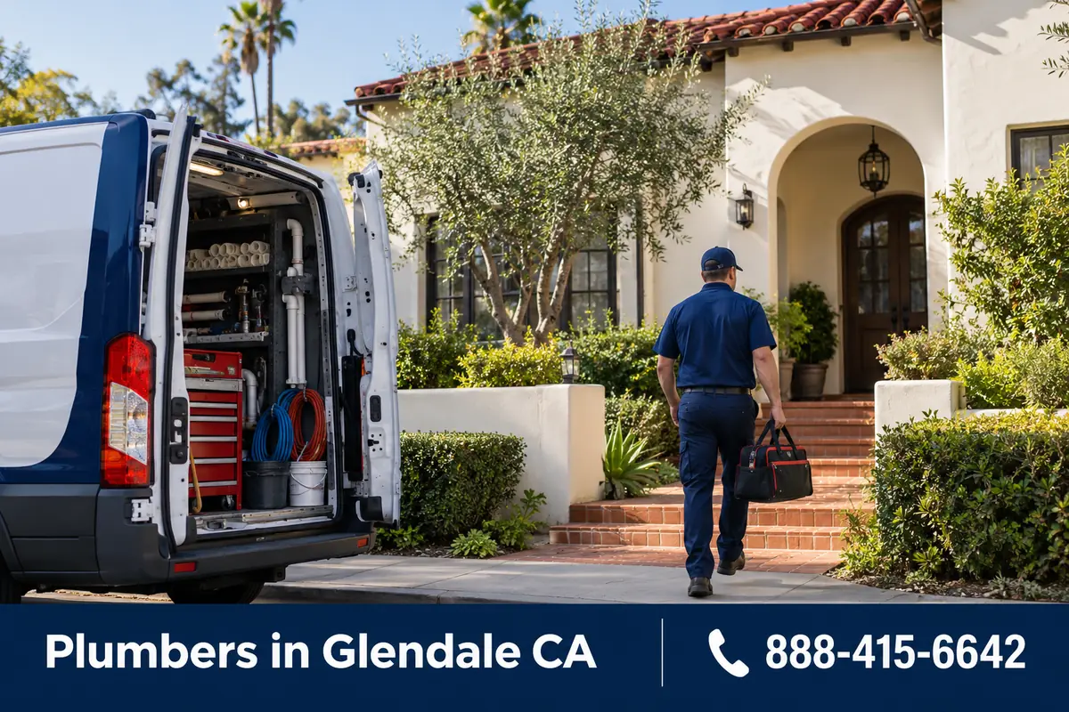 Licensed plumber arriving at a home in South Pasadena, CA
