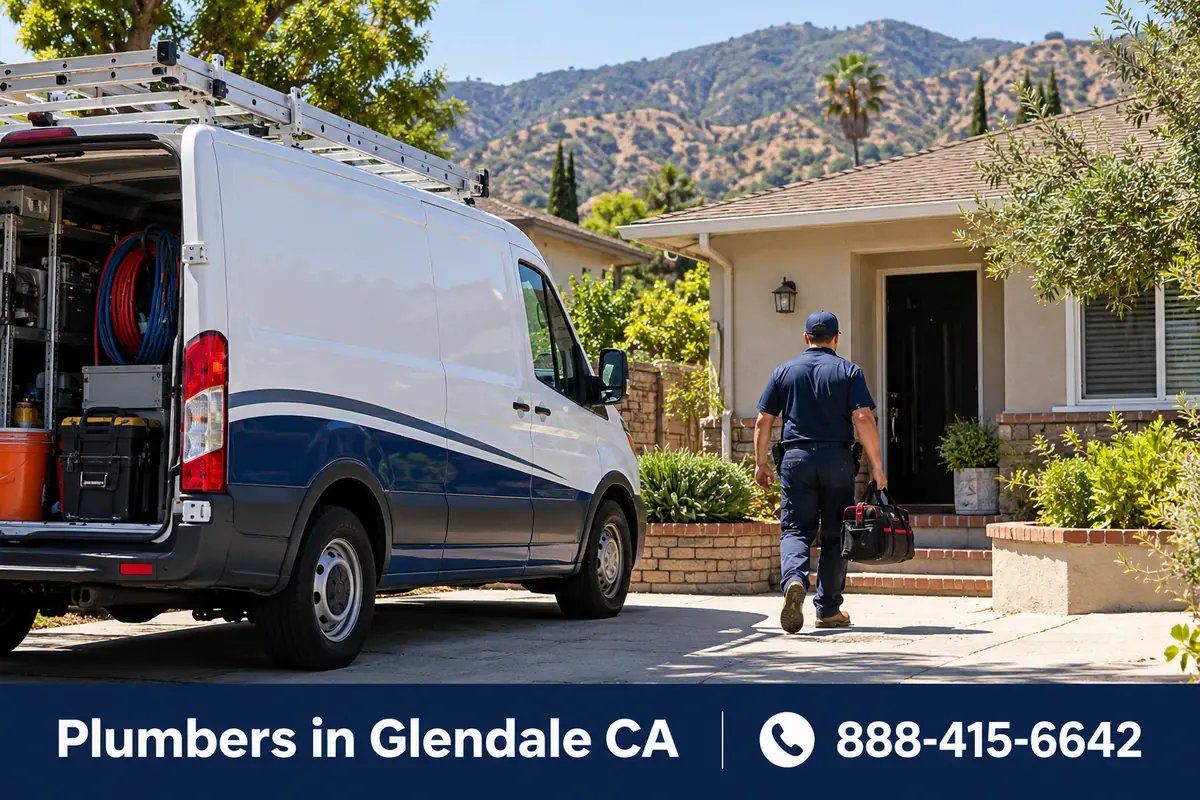 Licensed plumber arriving at a home in Tujunga & Sunland, CA