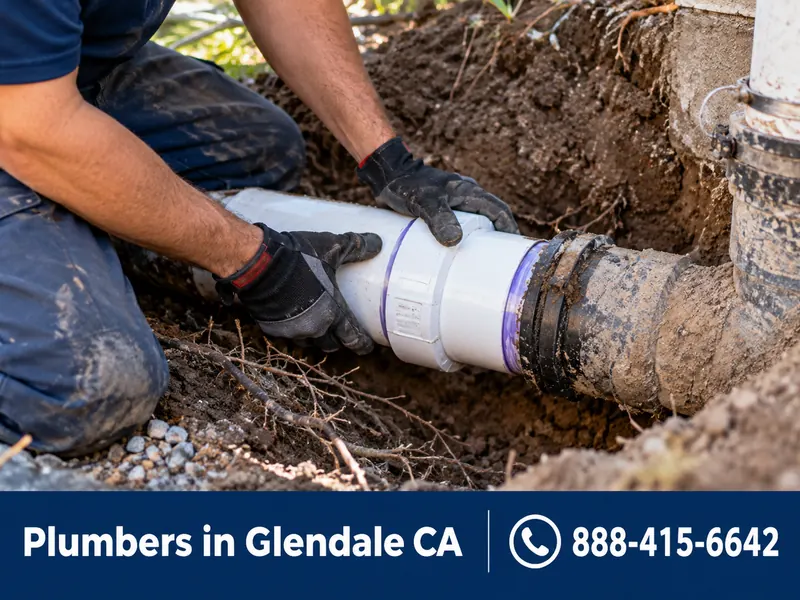 Sewer Line Repair work by a licensed plumber in Glendale, CA