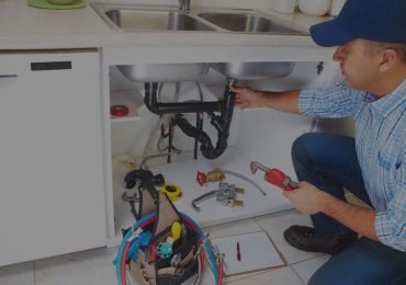a plumbing service on a residential kitchen in a home