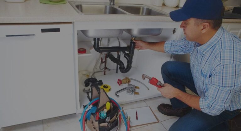 a plumbing service on a residential kitchen in a home